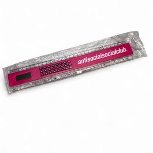Anti Social Social Club Pink Ruler Calculator - Brand New